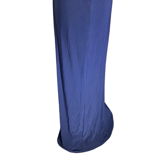 De Laru Navy Evening Long Dress Halter Beaded Baby Doll Sz 3/4 Y2K Style - Picture 10 of 16